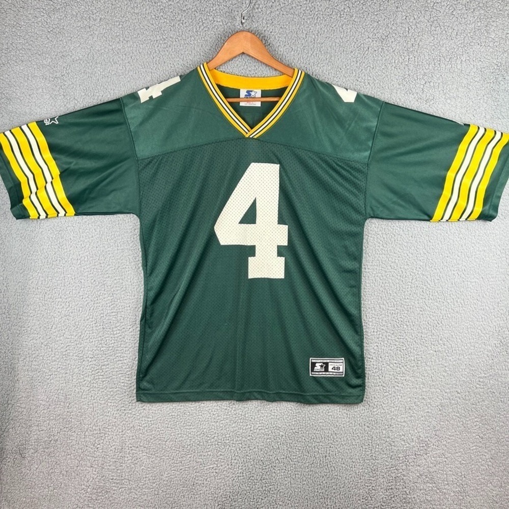 Vtg Starter Green Bay Packers Jersey Mens 48 / L‎ Brett Favre #4 Made In Korea
